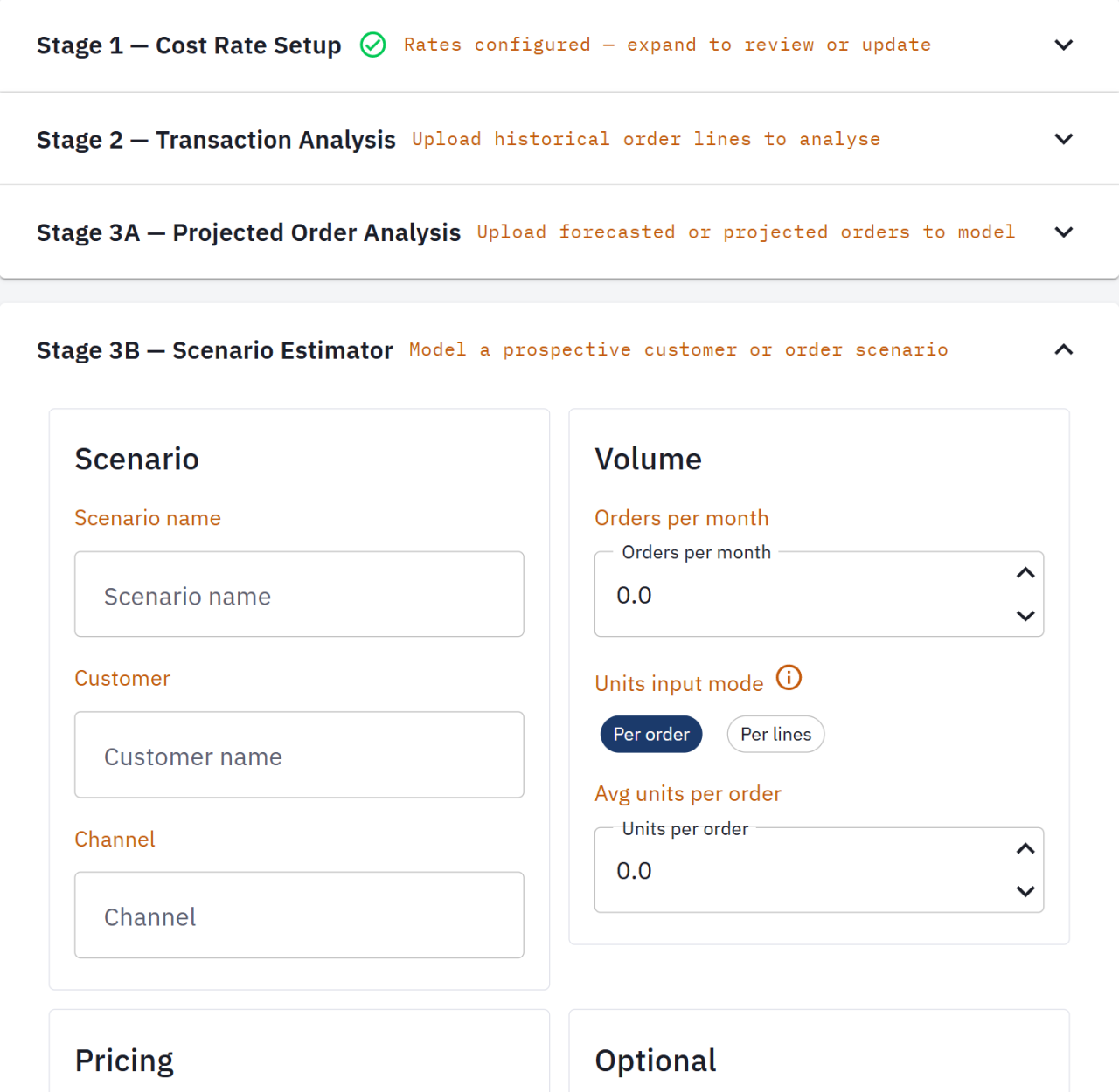 Cost to Serve Analysis workflow